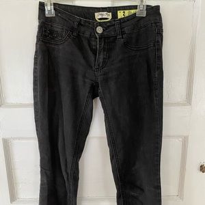 Indigo Rein, Black Denim Skinny Jean pocket detail